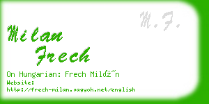 milan frech business card